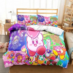 3D-prinditud Kawaii multifilmikarakterite Kirbys voodipesukomplekt &Uuml;heinimese Twin T&auml;is Queen King Suuruses Voodikomplekt T&auml;iskasvanu Laste Magamistoa Voodipesu Kingitus 135x200cm 2pcs