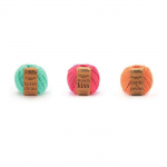 3 bobines de fil en coton pour macram&eacute; - pastel beež
