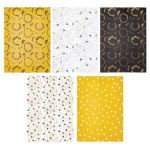 Papier d&eacute;cor&eacute; A4 - Rico Design - Nostalgic Christmas - Noir/Or - 30 feuilles - 120/270 gr/m&sup2;