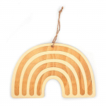 Suspension Arc-en-ciel en bois &agrave; d&eacute;corer 16 x 25 cm
