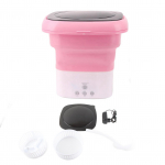 Mini kokkupandav pesumasin Mini kaasaskantav &auml;mbripesumasin &auml;ravoolutoru adapteriga beebiriiete jaoks valge