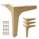 4 tk metallm&ouml;&ouml;bli jalad 200 kg kandev&otilde;ime roostekindel Lihtne paigaldada kolmnurkne m&ouml;&ouml;blijalad isetegemise asendusosad 13cm helepruun v&auml;rv