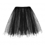 Glitter t&uuml;ll seelik &uuml;mmargune litrid Decor Carnival l&uuml;hike tutu seelik 3 kiht must