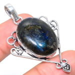 Labradorite Handmade 925 Sterling Silver Jewelry Pendant 2.17 m8d81