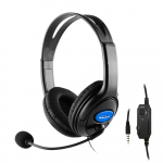 3,5 mm juhtmega m&auml;nguk&otilde;rvaklapid PS4 s&uuml;learvutile arvuti peakomplekt koos mikrofoni helitugevuse reguleerimise vaigistusnupuga k&otilde;rvaklappide kiiver sinine/must