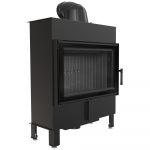 Steel fireplace KRATKI LUCY SLIM 10 kW &Oslash; 160 black thermotec must