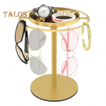 360 kraadi p&ouml;&ouml;rlev prillide stend-organisaator p&auml;ikeseprillide hoidja k&otilde;rge stabiilsusega mitmeotstarbeline p&ouml;&ouml;rlev p&auml;ikeseprillide v&auml;ljapanekuriiul kuldne