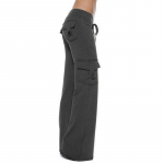 GMXIA Stretch Waist Button Pocket Joogap&uuml;ksid XS valge