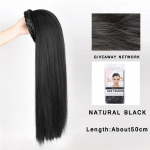 S&uuml;nteetiline pika lainelise peapaelaga parukas, must pruun naiste keerdpunutisega juuksepael Aksessuaarid Naturaalne poolparukas 5