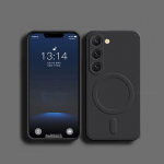 Luksuslik vedel silikoonist magnetiline &uuml;mbris Samsung Galaxy S24 S 24 S23 Ultra Plus S24Ultra jaoks Magsafe &uuml;mbrised juhtmevaba laadimise kate For Samsung S23