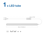 50CM T5 LED Toruvalgusti 15W Alumiiniumist LED Fluorestsentslambi Pirn Garaaži Laevalgusti K&ouml;&ouml;gi Kappide Alune Seinalamp 220V 2pcs valge