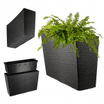 KADAX Lillepott Pot + Siseosa Aia lillepott K&otilde;rge Terrass 19x56cm must