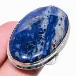 Sodalite Handmade 925 Sterling Silver Gift Jewelry Ring Size 6 b9p70
