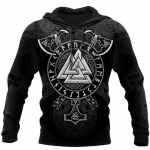 Meeste riided Hunt Viking Tattoo Tr&uuml;kitud kapuuts Mees Naiste Mood vabaaja Harajuku Hiphop Pullover Pusad Sudaderas Oversized 4XL