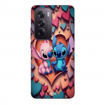 Coque de t&eacute;l&eacute;phone - Maniacase - Oppo Reno 12 5G - Silicone - Souple - Stitch Angel coeur color&eacute;