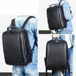 Meeste Retro Ehtsast Nahast Multifunktsionaalne Reisiseljakott Nahast S&uuml;learvutikott kohv