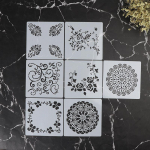 7 tk K&auml;sit&ouml;&ouml; Scrapbooking Reljeeftr&uuml;kimall Ise-tee Seinamaaling Kiht&scaron;abloonid