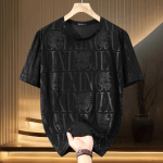 Suur suurus 5XL-13XL &Uuml;lisuur T-s&auml;rk Meeste Suvised Topid Must L&uuml;hikeste Varrukatega T-s&auml;rk Suveriided 5XL(85kg-95kg) must