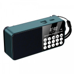FM-raadio kaasaskantav taaslaetav Bluetooth-k&otilde;lar USB TF MP3-m&auml;ngija LED-valgustusega 3,5 mm k&otilde;rvaklappide pesa v&auml;liraadio FM-vastuv&otilde;tja sinine
