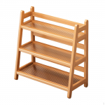 Bamboo Coffee Organizer Stand for Syrup And Mug Display on Kitchen Counter pruun