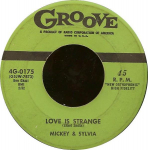 7-tolliline plaat MICKEY & SYLVIA - Love Is Strange / I'm Going Home 4G0175 Groove 1956 USA Soul/Funk Kasutatud