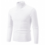 Meeste k&otilde;rge kaelusega kampsun &uuml;hev&auml;rviline kilpkonnakaelusega pullover kootud kampsunid vabaaja kilpkonnakaelusega dressipluus meeste s&uuml;gis-talv XXXL valge
