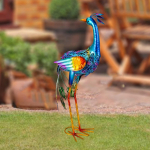 Paabulinnu kuju maastiku kaunistus, k&auml;sit&ouml;&ouml; elutruu dekoratiivne looma skulptuur rauast figuriin jaoks