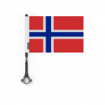 Drapeau &ndash; Norvege &ndash; 5 t&uuml;kki &ndash; 14 x 21 cm &ndash; pol&uuml;ester &ndash; matt ja plastist
