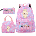 3 tk/komplekt Seljakott t&uuml;drukule kooli teismelisele &otilde;pilasele seljakott naistele seljakott l&otilde;unakottide ja pliiatsikotiga, kalasoomuste stiilis kotid