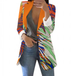 Naiste mood vabaajaline tr&uuml;kitud &uuml;likond, pikkade varrukatega avar ja mugav kardiganmantel XXXXL