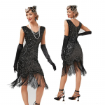 1920ndate Retro Litritega Kleit Gatsby Tants Narmastega Kleit Pidu Bankett Tantsukleit S