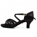 Ladina tantsukingad naistele k&otilde;rge kontsaga siidist tantsukingad daamidele pehme p&otilde;hjaga tantsukingad kontsaga 8,5 cm t&uuml;drukutele salsa ballisaali kingad 35