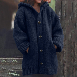 Naiste vabaaja soe avara n&ouml;&ouml;biga kapuuts, kudumine džemprid, pikad topid, pluus kampsun XL