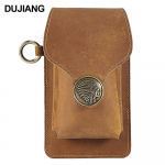 Meeste ehtsast Crazy Horse nahast v&ouml;&ouml;kotid - Pealmine kiht lehmanahka, Vabaaja v&auml;listingimustes mobiiltelefoni hoidik