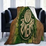 Palmeirase klubi logo mustriga tekk Brasiilia jalgpall Pehme Soe Kerge flanelltekk Voodile Reisimiseks Hotell Voodikate 40x50in