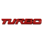 NEGUS Turbo Embleem Turbo Autokleebis Autokleebis 0,7 x 5,0 tolli (18 x 129 mm), Punane punane