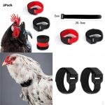 4pcs Collar for Roosters ing Belt Neckband Poultry Supplies Black