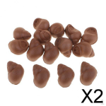 2x15pcs Pop up Boilies Baits Carp Fishing Lures Floating Snail Beads Brown