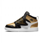 Air Jordan Sky Jordan 1 SE PS Gold Toe Laste tossud Must Metallik-Kuld Valge DV6069-071 35