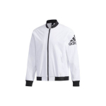 Adidas Logo Tr&uuml;kiga Baseball Bomber Jakk Meeste &Uuml;ler&otilde;ivad Valge DW4617 XXL