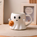 600ML Halloweeni Kummitus Keraamiline Kruus &ndash; Naljakas Kohvitass Lastele ja T&auml;iskasvanutele, P&uuml;hadekingitus A