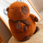 Capybara Doll Winter Capybara Plush Doll King Sall lastele ja t&uuml;drukutele Capybara Palus m&auml;nguasi 25cm valge