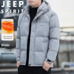 JEEP SPIRIT Men's Autumn/Winter Outdoor Hooded Padded Jacket 5XL