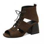 Moodne Mood Peen Varvas Ankle Boots Naistele Sandaalid Kingad Seksikas Denim K&otilde;rged Kontsad Platvorm 2025 Suvi Daamid Leopard Paelad Mujer 41 4 34