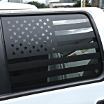 2 t&uuml;kki Must Tagaklaasi Ameerika Lipu Kleebised Ford F150 2009-2014 jaoks