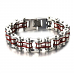 Punk Meeste Oranž Jalgratta K&auml;ev&otilde;ru Must Mootorrattaketi K&auml;ev&otilde;ru Meestele Naistele Roostevabast Terasest Biker Randme Ehted 20.5cm