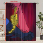 2 tk - Yst&auml;v&auml;np&auml;eva tegelaskujundusega - Tr&uuml;kitud kardin - Pol&uuml;estermaterjal - Sobib magamistuppa, elutuppa, t&ouml;&ouml;tuppa, 30Wx65L(76x165CM)x2