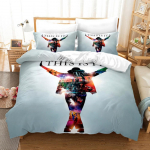 Michael Jacksoni Voodipesukomplekt &Uuml;ksik Twin T&auml;is King Suurus Muusikaline Geenius Voodipesu T&auml;iskasvanud Teismelised Magamistuba 200x200cm Tekikoti Komplekt cot size 70x133cm