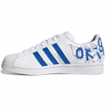 Adidas Originals Superstar Mugavad Kulumiskindlad Vabaaja Rula Kingad Valge Sinine Unisex 'White Blue' Tossud GW5784 35⅔