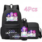 4 tk/komplekt Anime Joonisfilm K-Pop Prindiga Seljakott 750 ml veepudeliga Teismelisele &Otilde;pilasele T&uuml;drukule Poisile Raamatukott Lapse Kingitus Suure Mahutavusega Reisikott